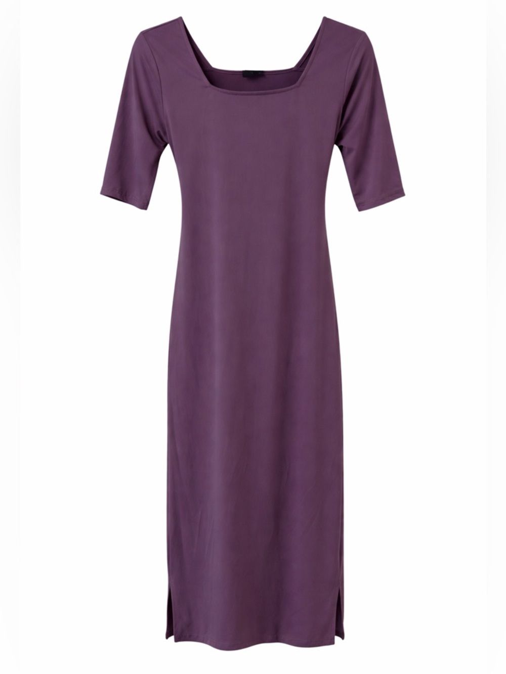 Brigitte Brianna Purple Tie Back Midi Dress S NWT Feminine Minimalist